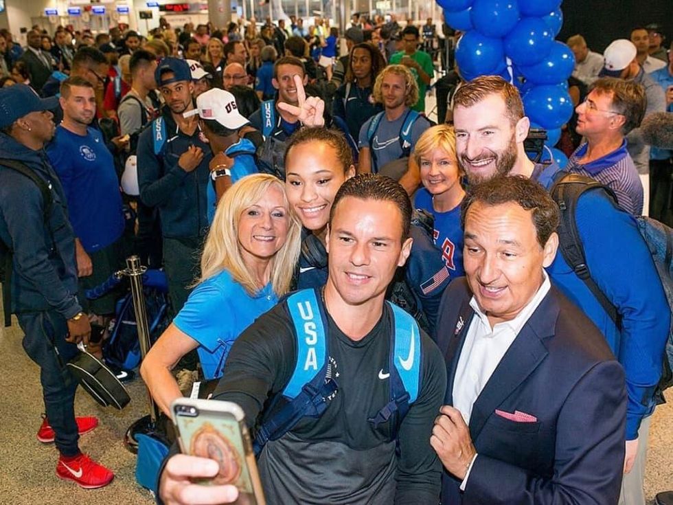 United Airlines sendoff for Olympic athletes to Rio