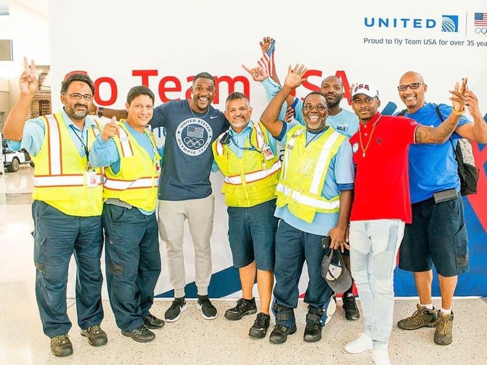 United Airlines sendoff for Olympic athletes to Rio
