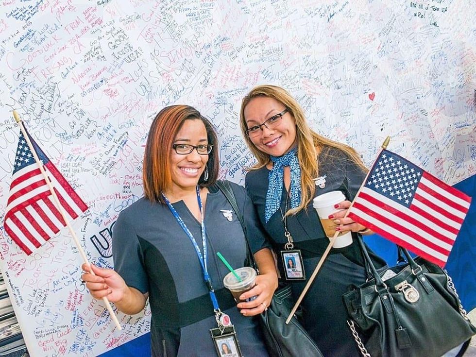 United Airlines sendoff for Olympic athletes to Rio