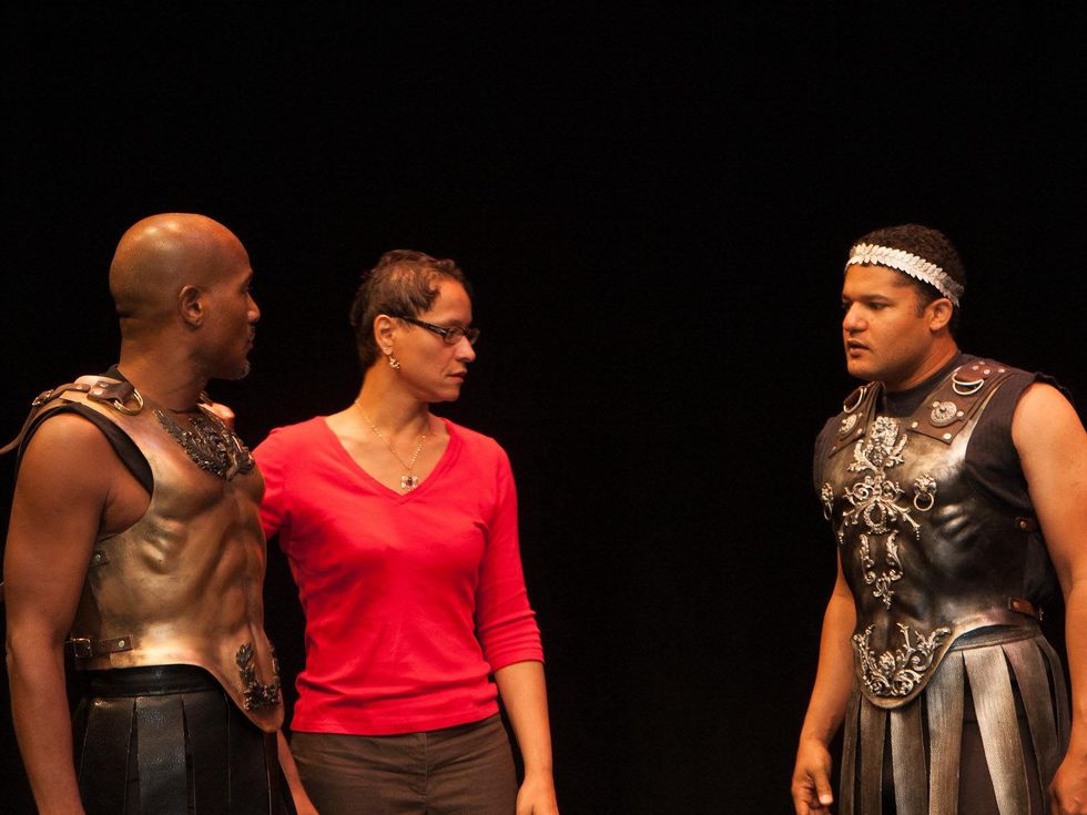 University of Houston Caesar July 2013 Seth Gilliam (bald) as Antony Leah C. Gilliam (red shirt) director Brandon Dirden (Caesar)