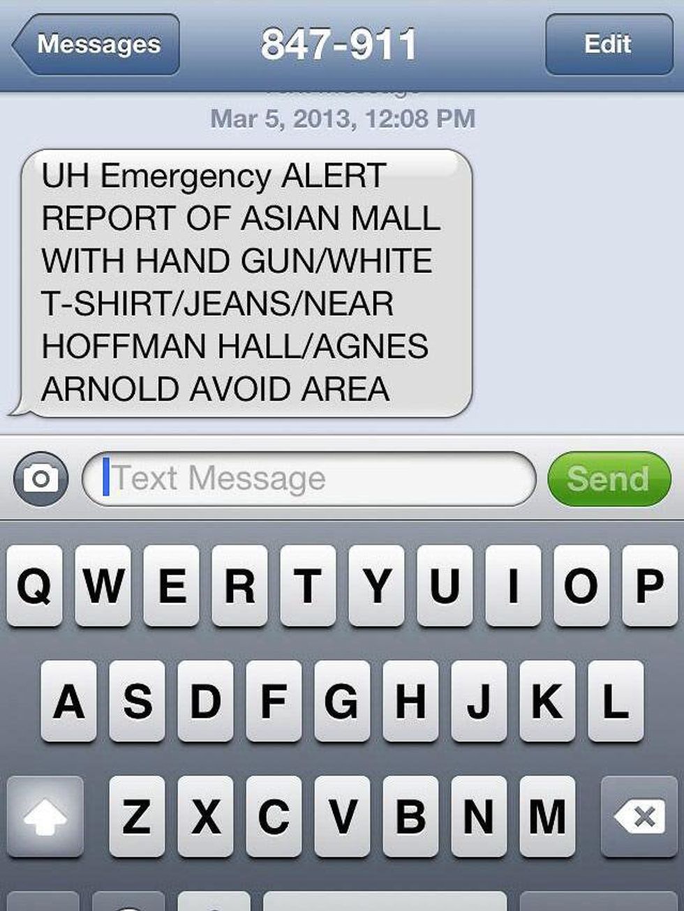 University of Houston, campus alert, gunman on campus