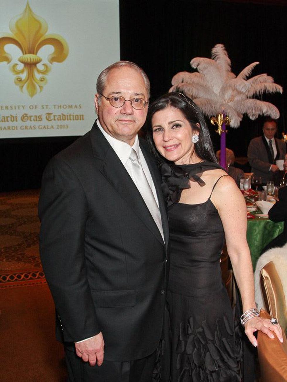 University of St. Thomas Mardi Gras Gala, February 2013, Cynthia Petrello, Anthony Petrello