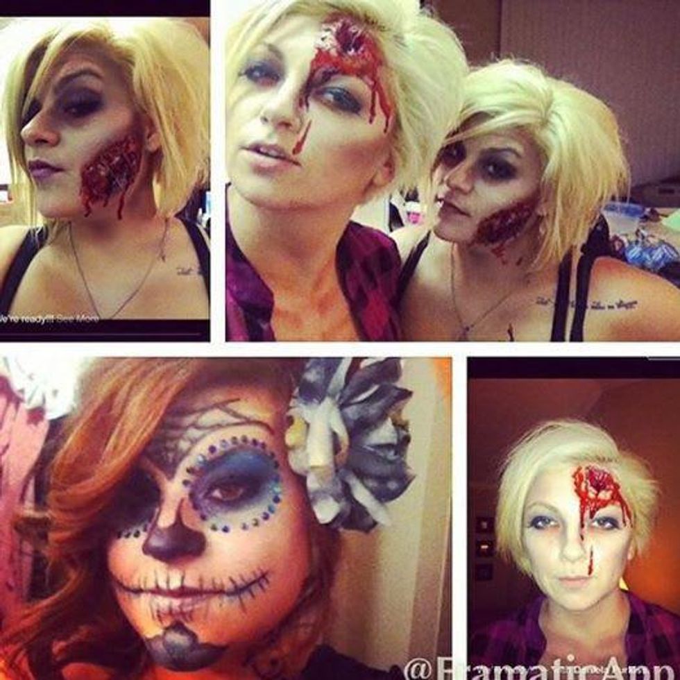 Astros dia de los muertos  Hair doo, Halloween face makeup