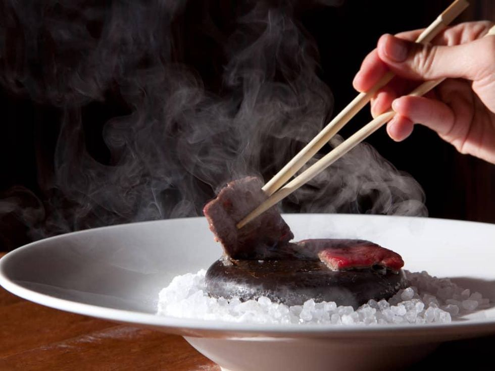 Uptown Sushi hot rock