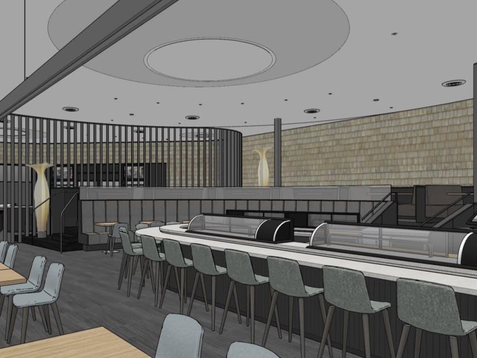 Uptown Sushi renovation rendering