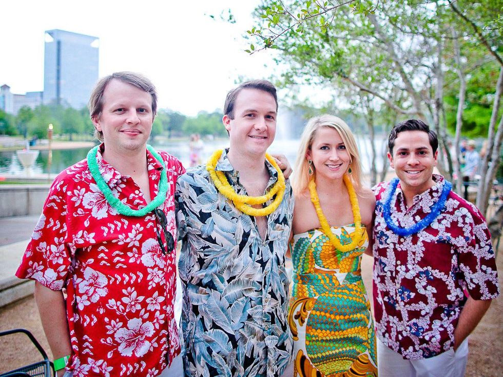 Urban Green's Hula in Hermann Park May 2013 Adam Curley, Michael Long, Alexis Long and Marc Eichenbaum