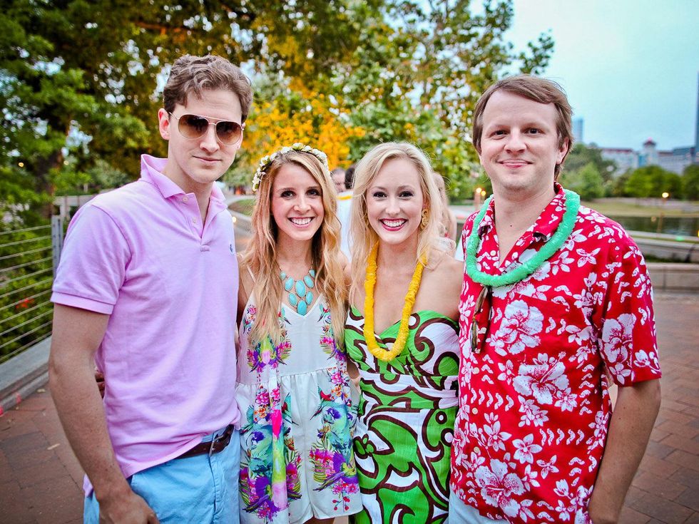 Urban Green's Hula in Hermann Park May 2013 Chad Atlas, Katy Atlas, Katie Chachere and Adam Curley