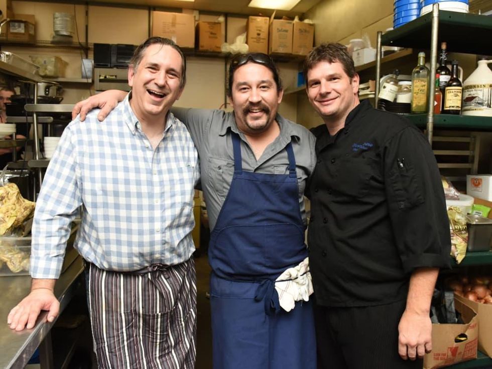 Urban Harvest dinner David Leftwich, from left, Randy Rucker and Mark Decker