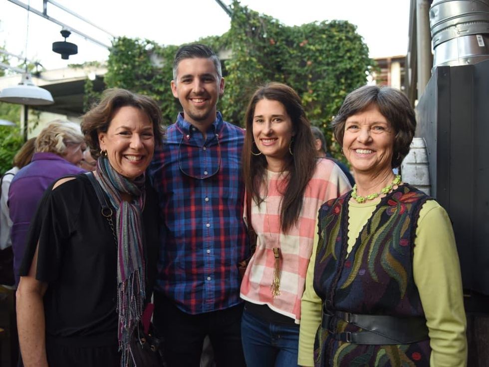 Urban Harvest dinner Sandra Wicoff, Will Thompson, Laura Thompson, Garland Kerr