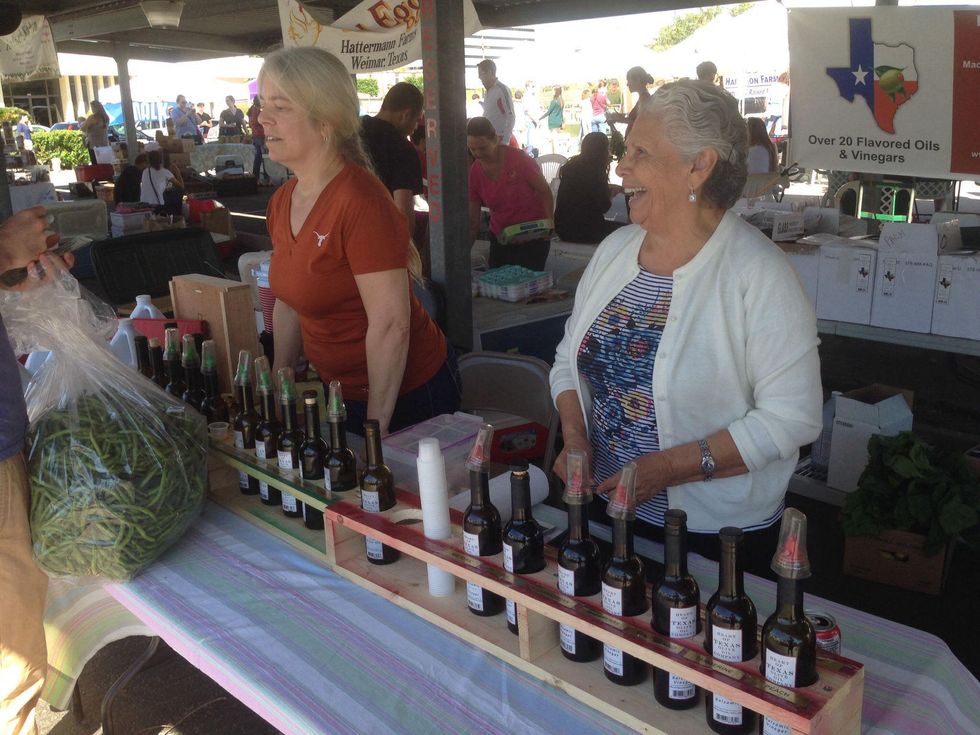 Urban Harvest Eastside Farmers' Market Texas Hill Country Olive Oil booth