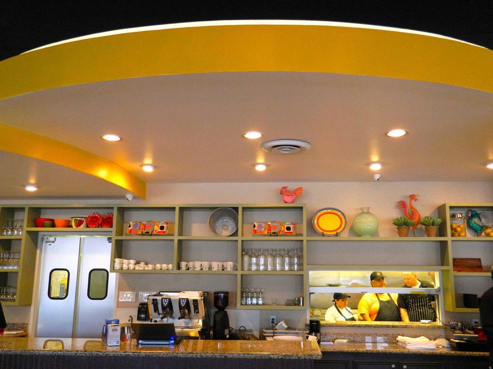 Urban Kitchen Houston service counter with kitchen in back March 2014