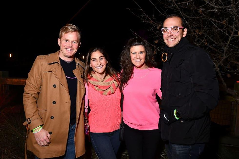 Urban Wild Bridge bash Scott Yoder, Lauren Benjamin, Hilary Holcolmb and Nathan Montanez