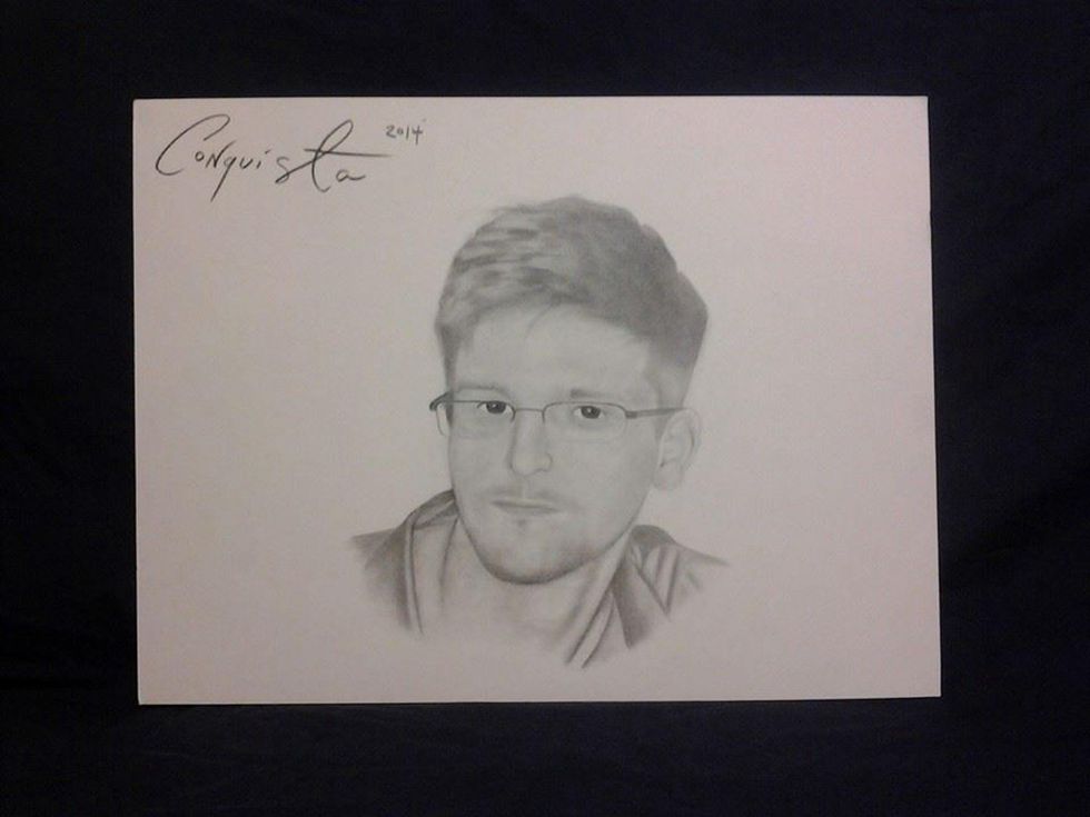 Uriel Landeros, Patriot Edward Snowden, from the Prison Series, 2014