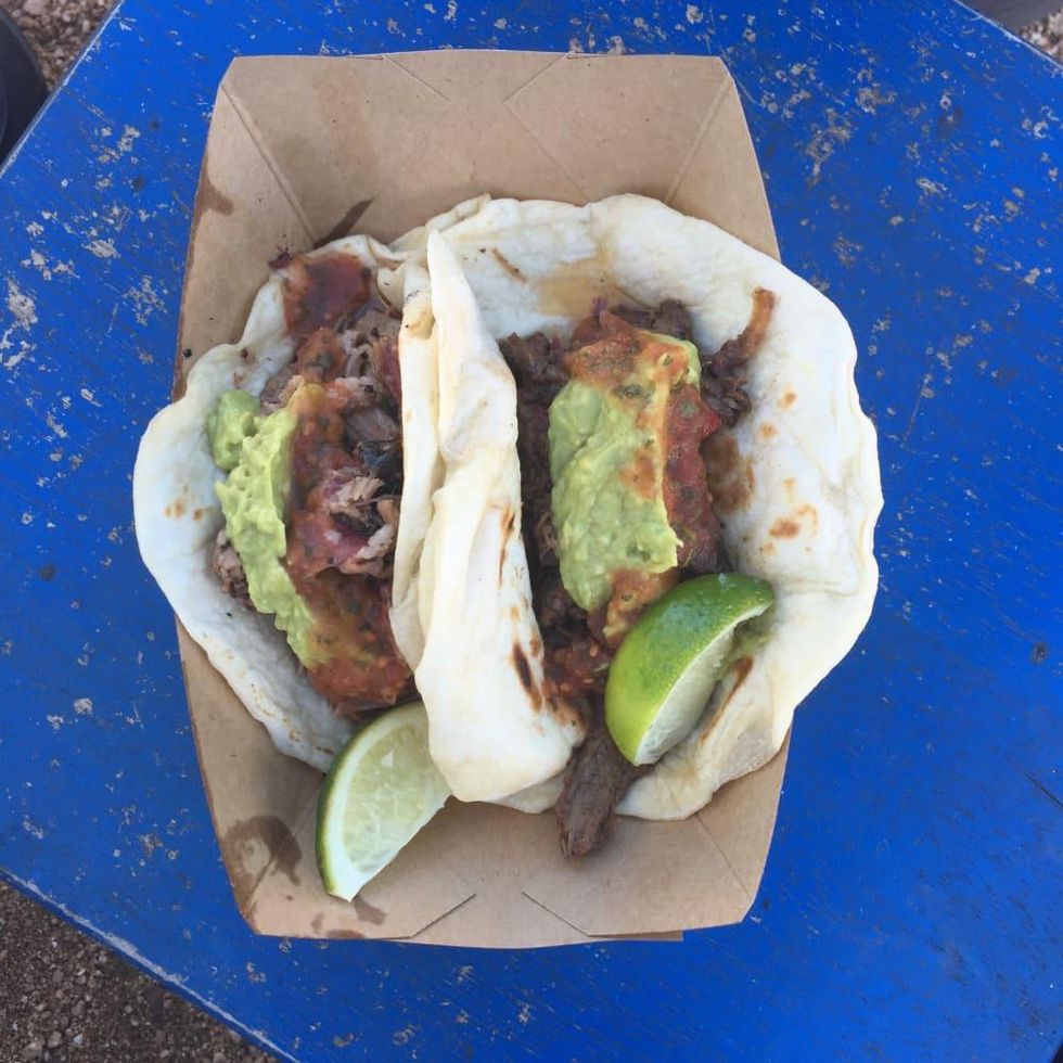 Valentina's Tex Mex BBQ barbecue tacos