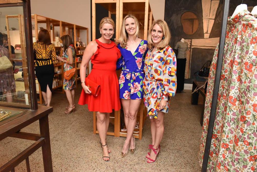 Valerie Dieterich, Kirsten McDaniel and Melina McCarty BIshop at Recipe for Success Dress for Dinner event with Lucy Sykes