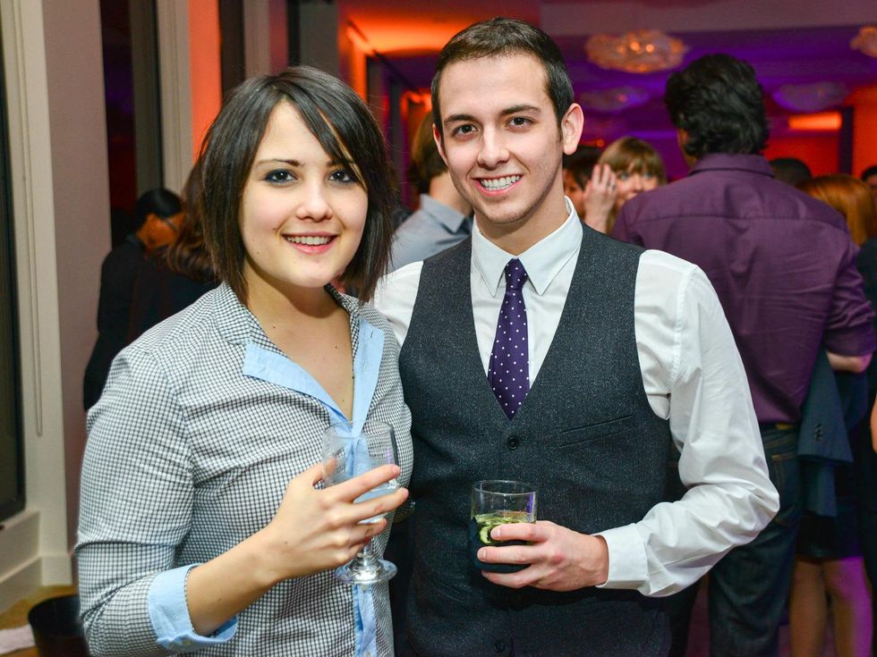 Valerie Richmond and Raymond Fuenzalida at the Young Professionals Backstage party January 2014