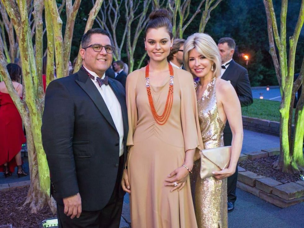 Van Cleef & Arpels party, April 2016, Dr. Roland Maldonado, Van Cleef model, Nancy Marcus Golden