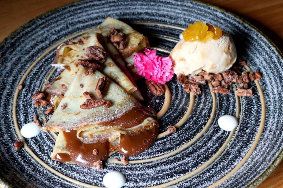 Van Leeuwen ice cream Caracol crepas con cajeta dessert