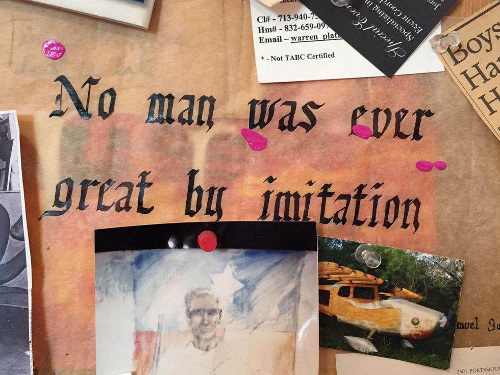 Van McFarland Houston artist December 2014 scrapboard