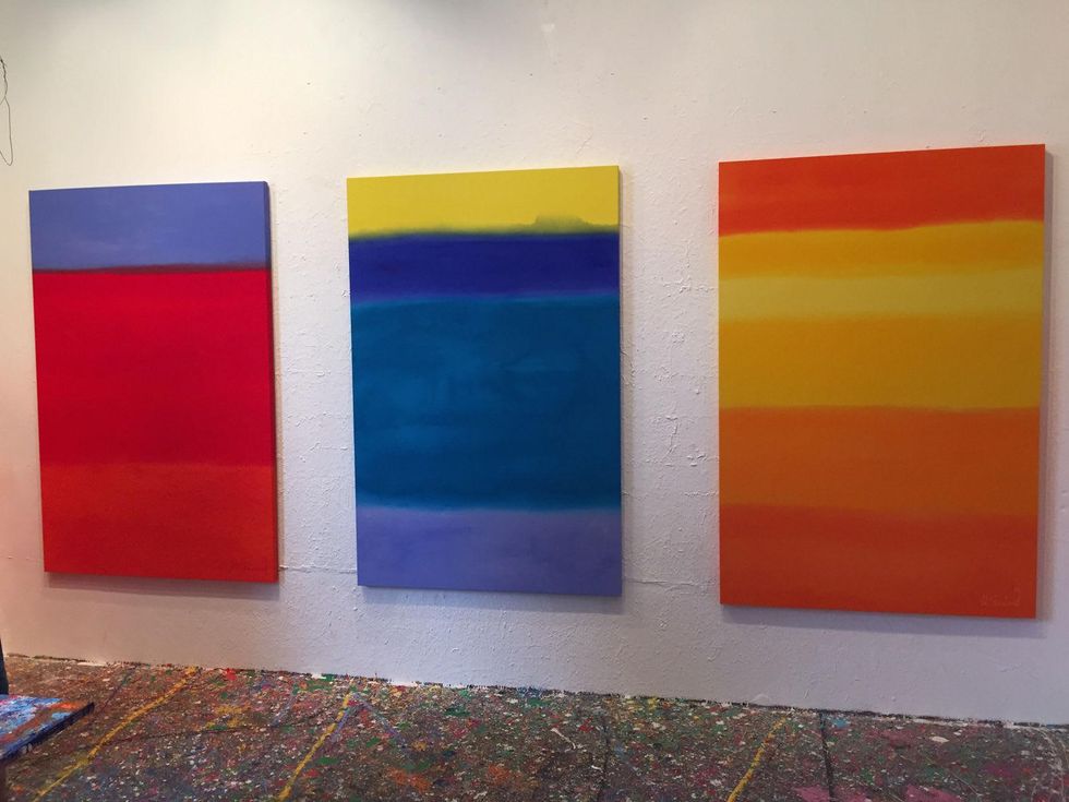 Van McFarland Houston artist December 2014 studio