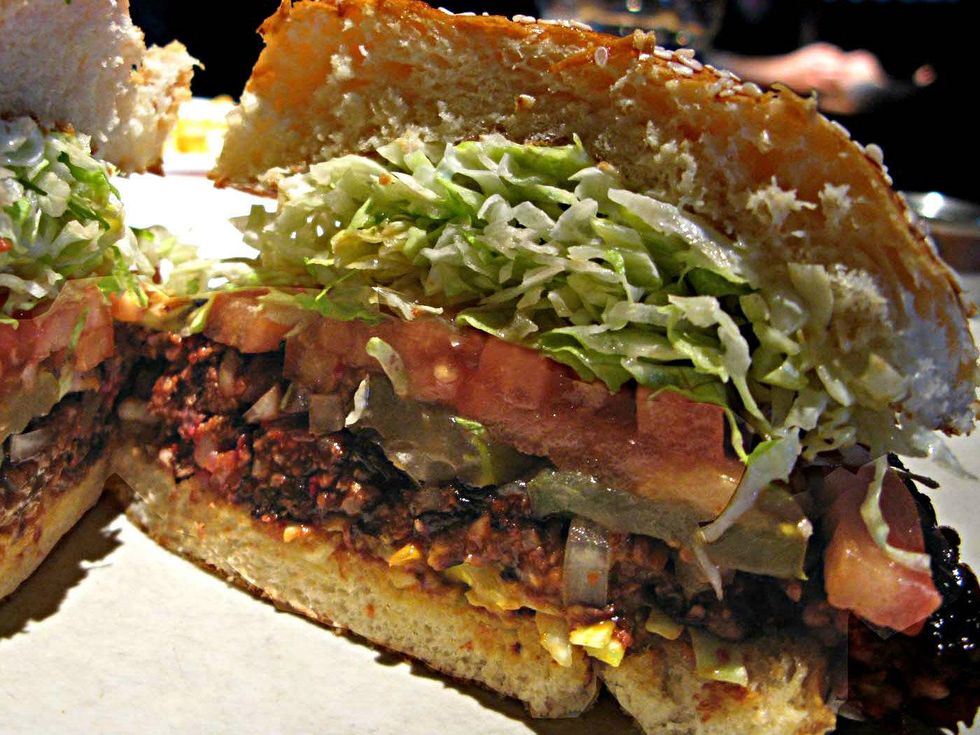 Veggie burger at Houston's restaurant in Dallas