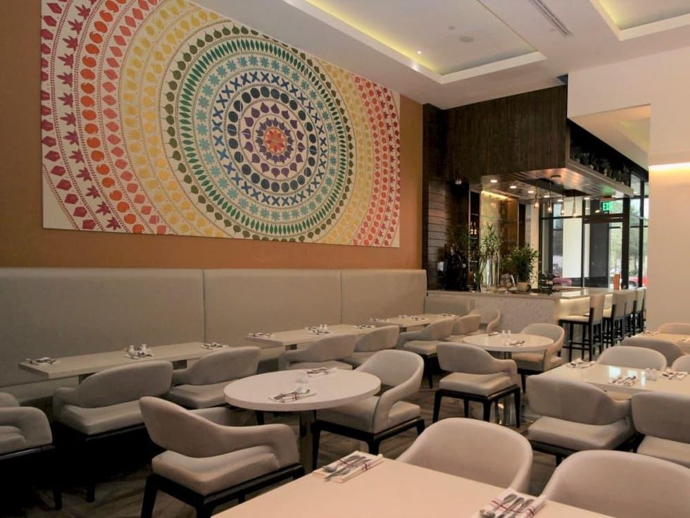 Verandah Progressive Indian Restaurant dining room interior