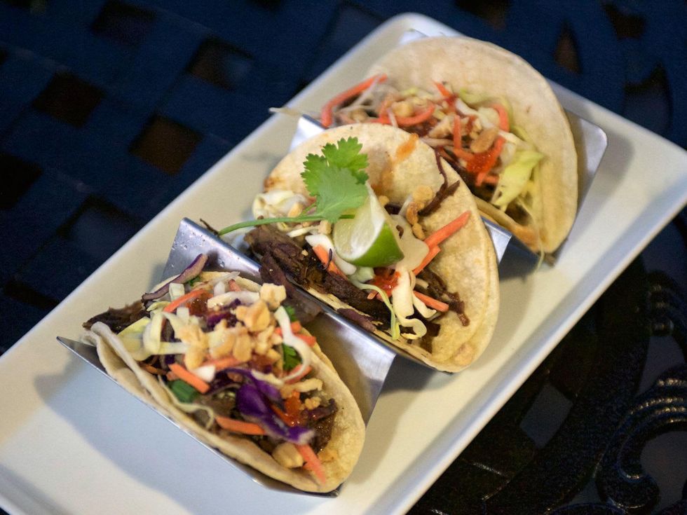 Verde Cali-Mex in the Energy Corridor November 2014 crispy tacos