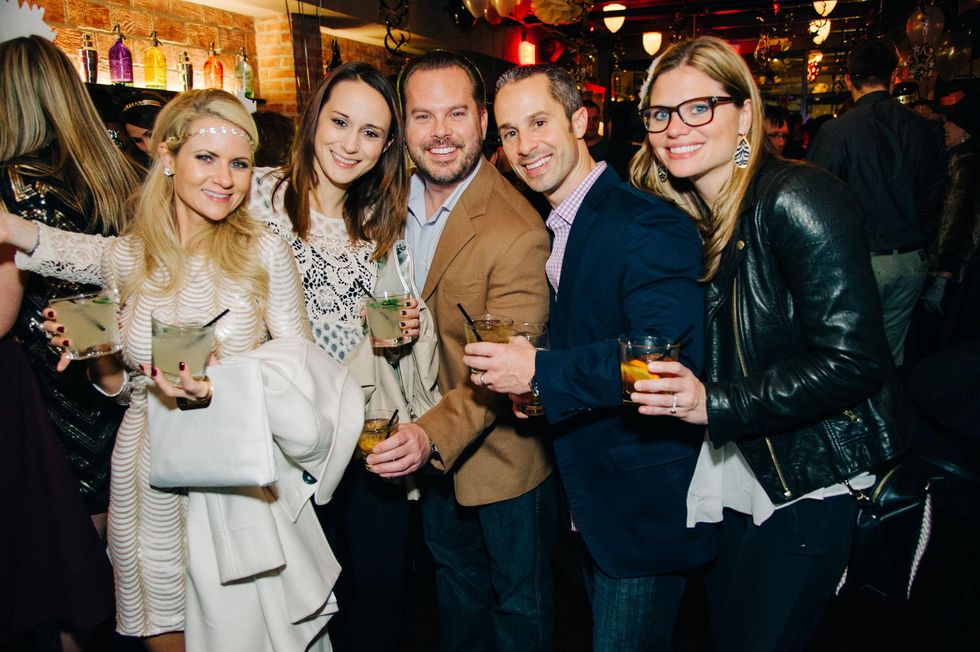Vicki Callait, from left, Megan Carrol, Bobby Gaillard, Darren Callait and Ryan Matthews at New Year's Eve at Local Pour January 2015
