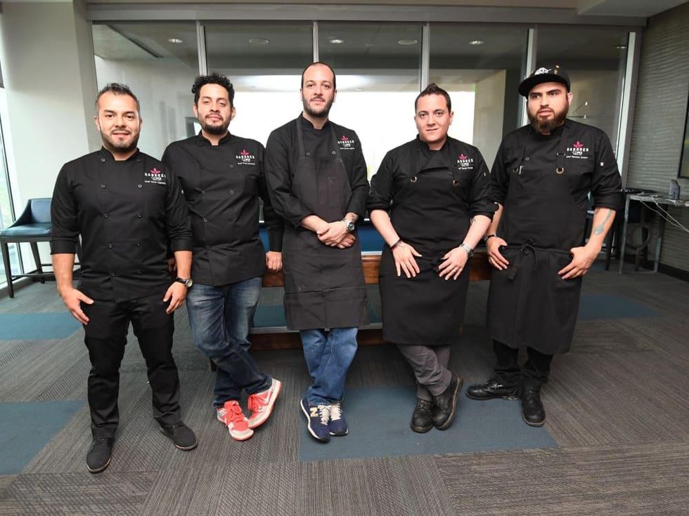 Victor Cabrera, Israel Montero, Jorge Udelman, Daniel Vadia, Salvador Orozco at Sabores chef event