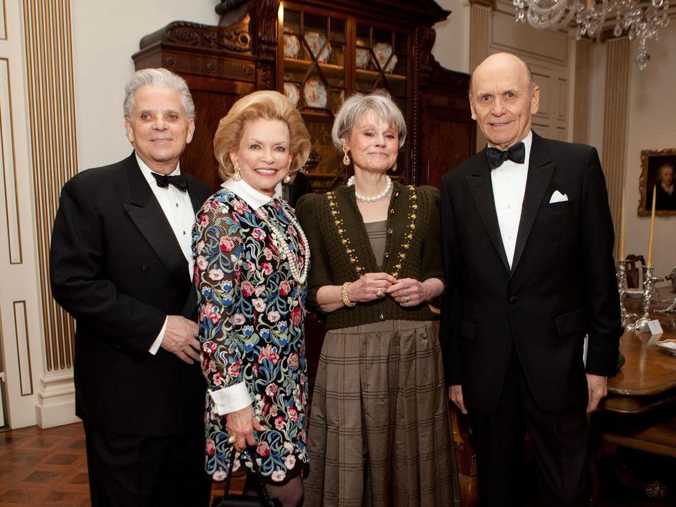 Victor Costa and Jerry Ann Woodfin Costa, from left, Muffet Blake and Robert Murray at the Rienzi Society dinner January 2014