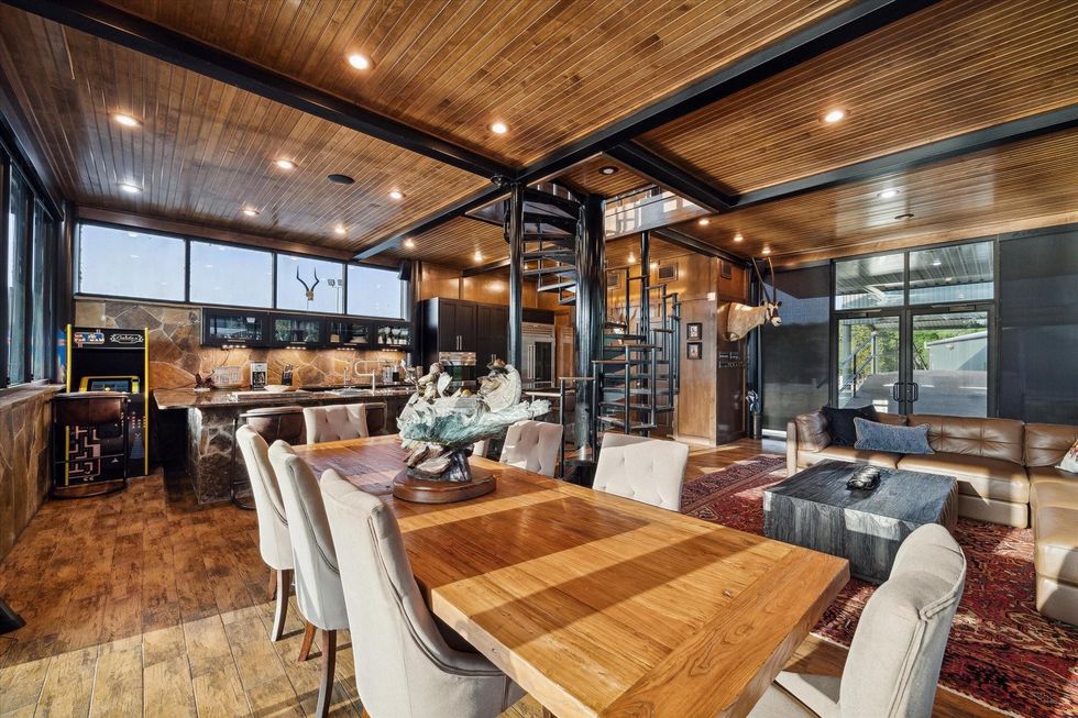 View of the first floor open floor plan of 7310 FM 954 in Round Top.