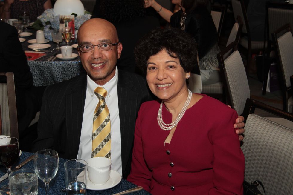 Vijay and Marie Goradia at the Houston Living Legend fundraiser dinner May 2014