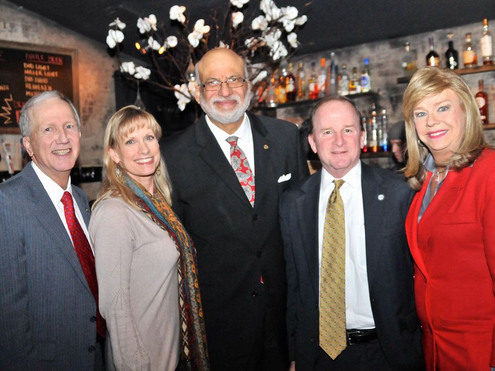 Vince Ryan, from left, Karen Garcia, Larry Payne, Dave Martin and Jenifer Rene Pool at the Mayor's Hispanic Advisory Board Holiday Party December 2013