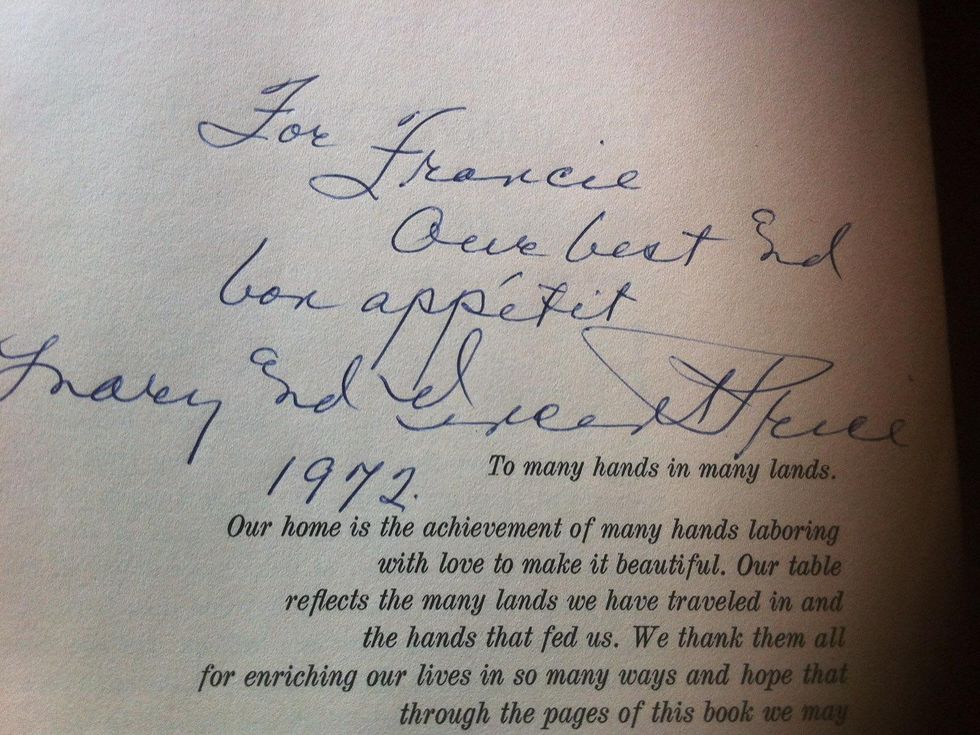 Vincent Price cookbook signature