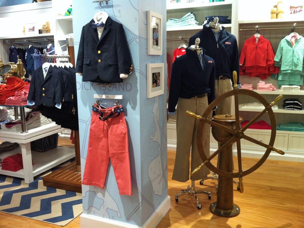 Vineyard Vines store in The Woodlands October 2013 boys' clothing department