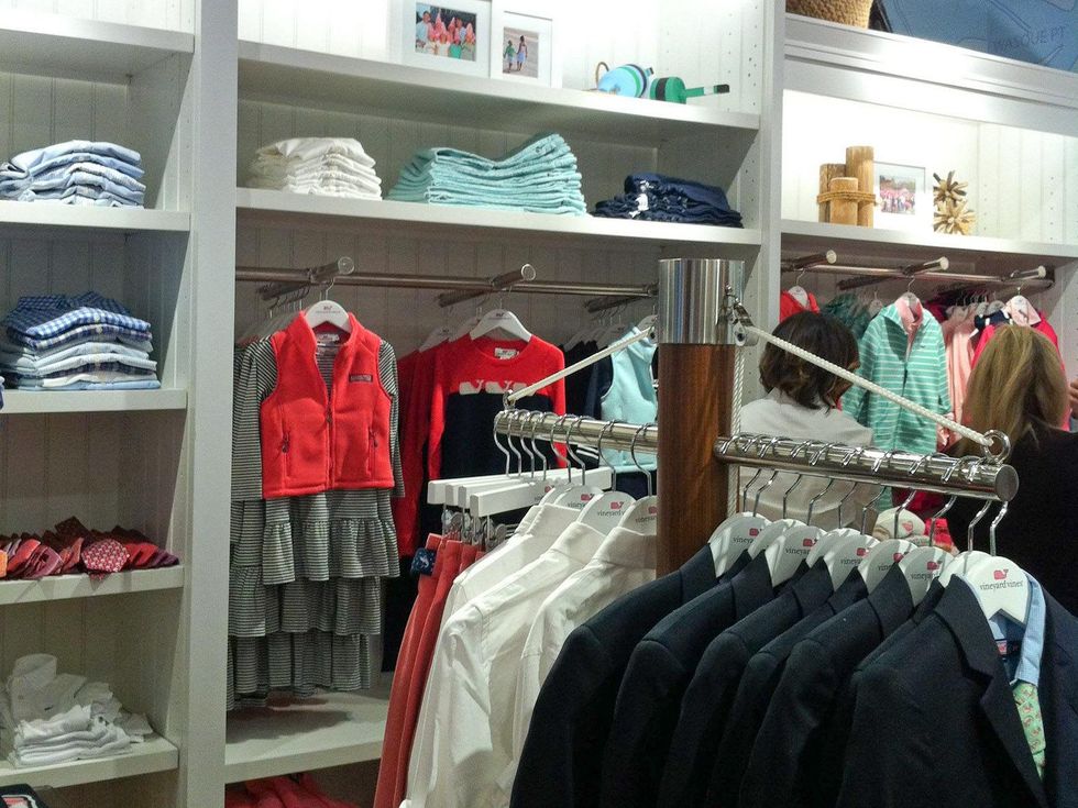 Vineyard Vines store in The Woodlands October 2013 girls' clothing department