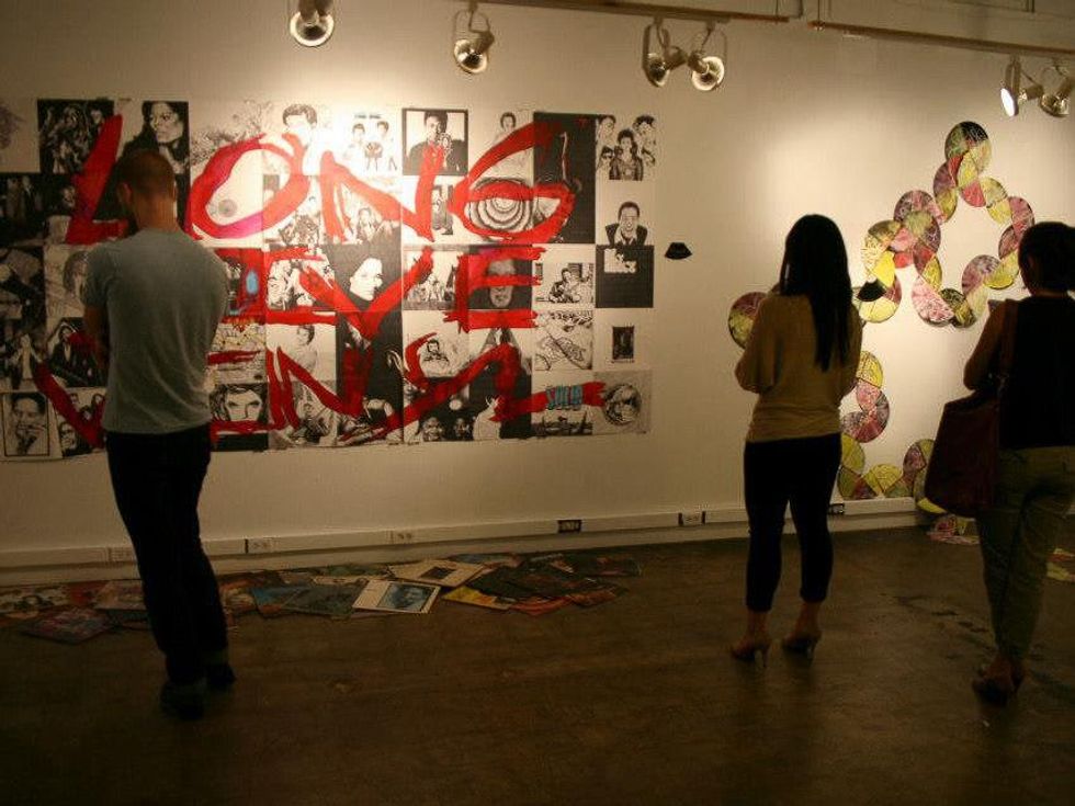 vinyl art show at Caroline Collective in October 2012