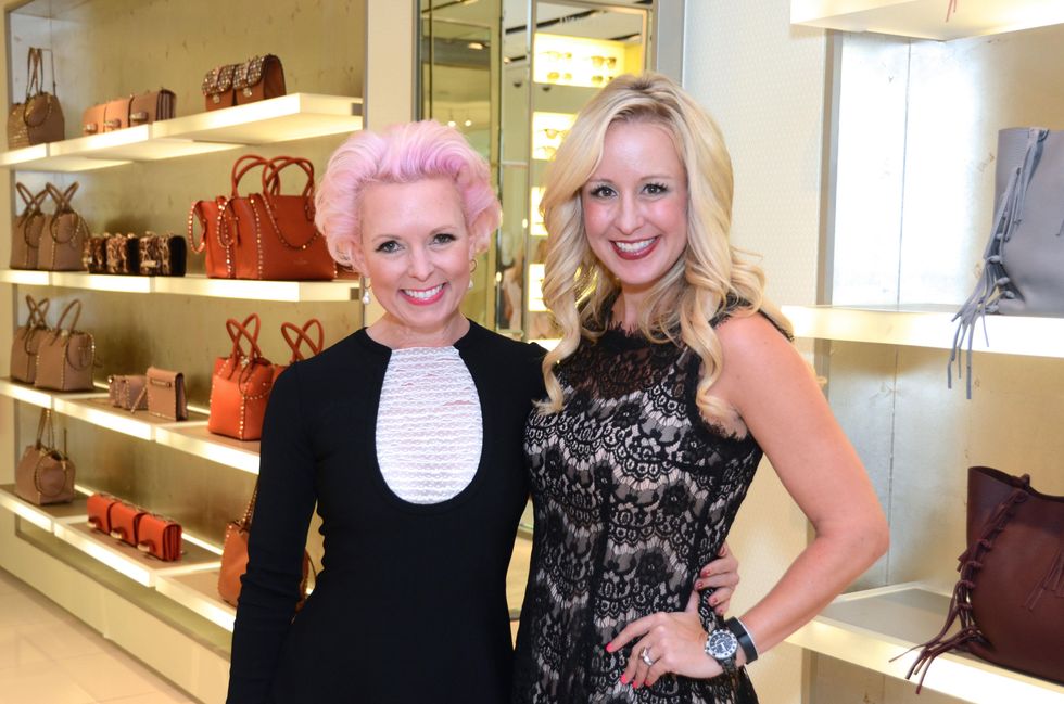 Vivian Wise, left, and Jennifer Brown at the Una Notte in Italia lunch at Valentino September 2014