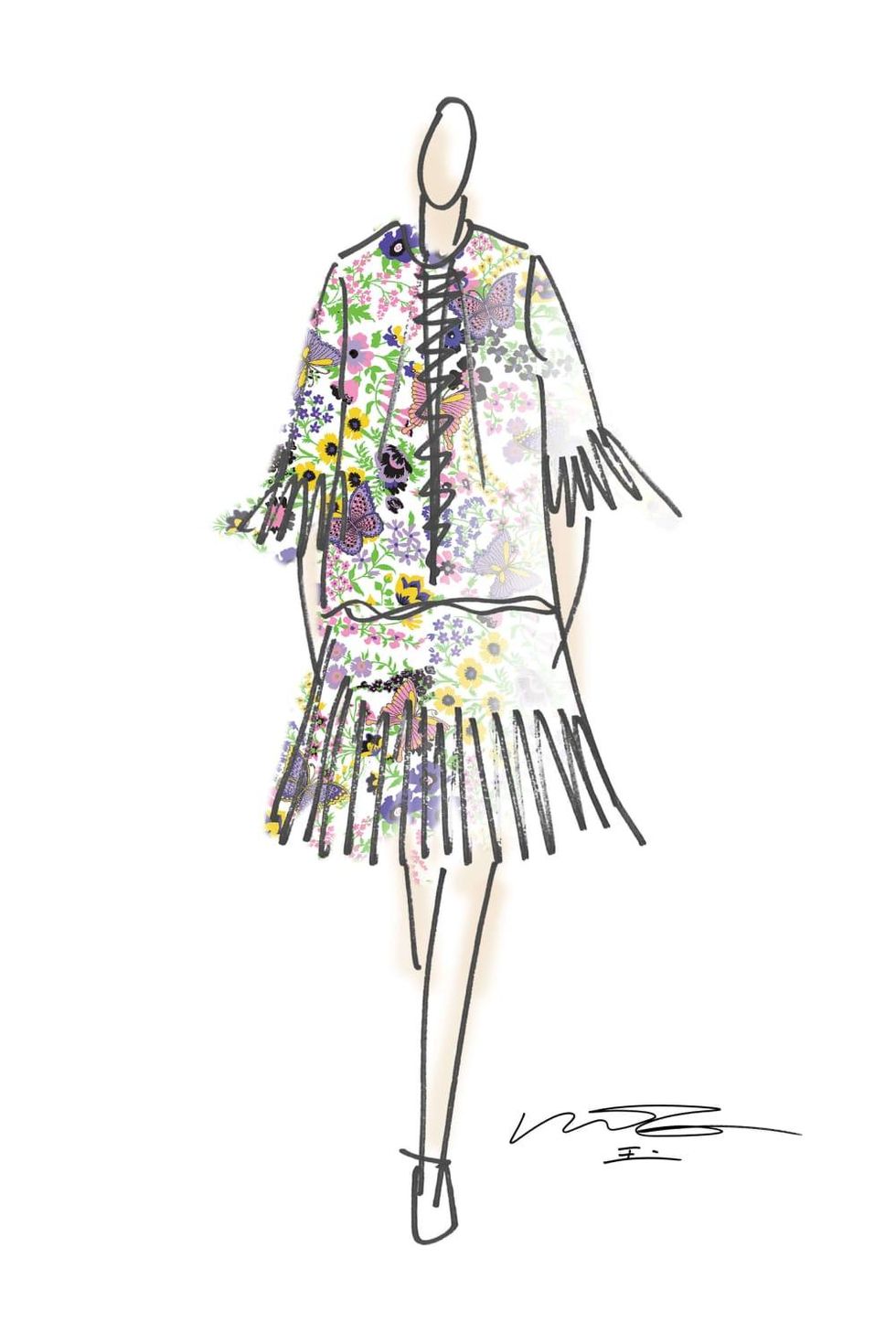 Vivienne Tam designer inspiration sketch spring 2017