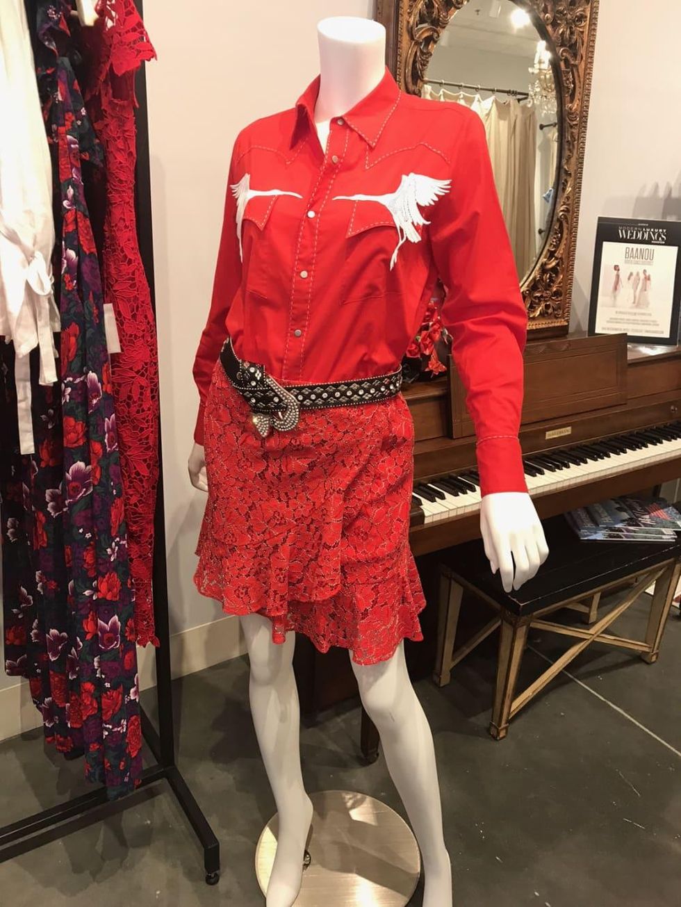 Vivienne Tam Houston collection western shirt