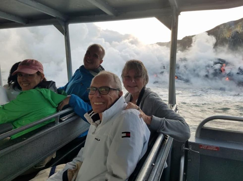 Volcano boat Jane Howze and John Mann