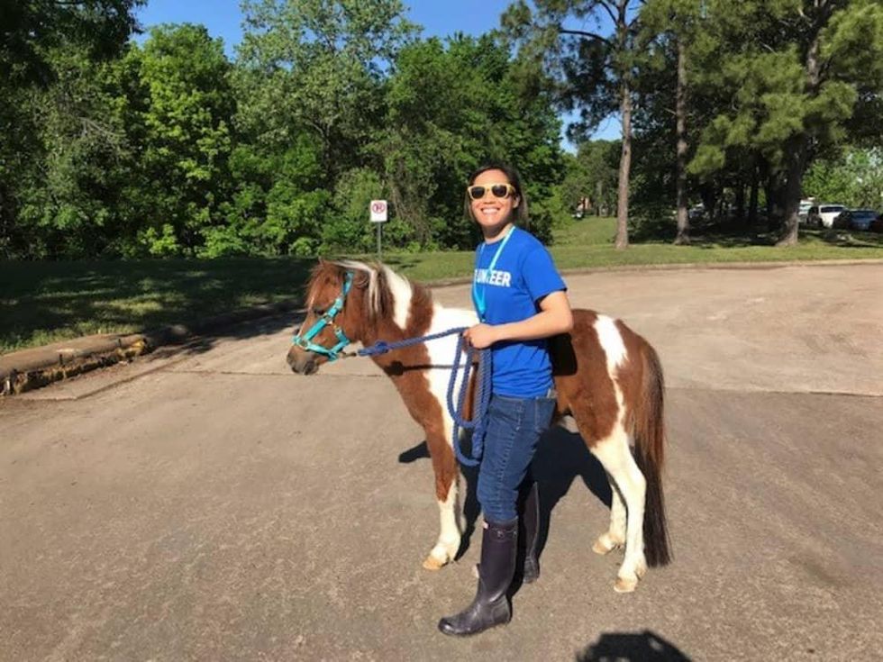 Volunteer with horse