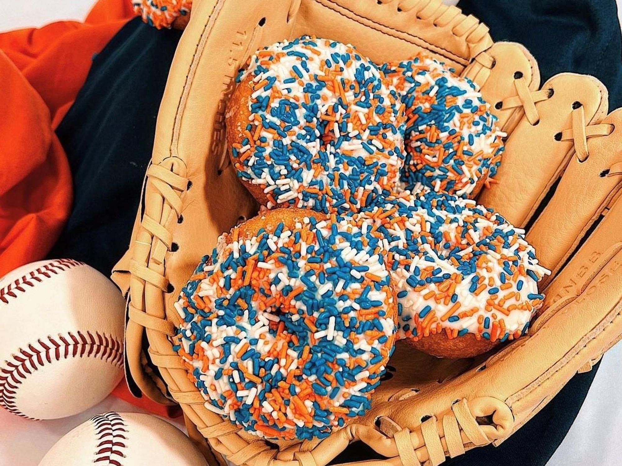 Voodoo Doughnut Astros sprinkle cake