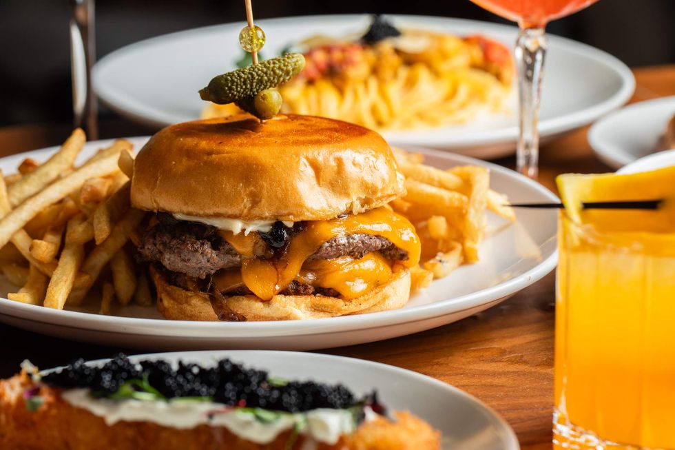 wagyu smash burger at The Kennedy