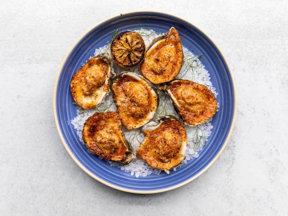 Warehouse 72 roasted oysters