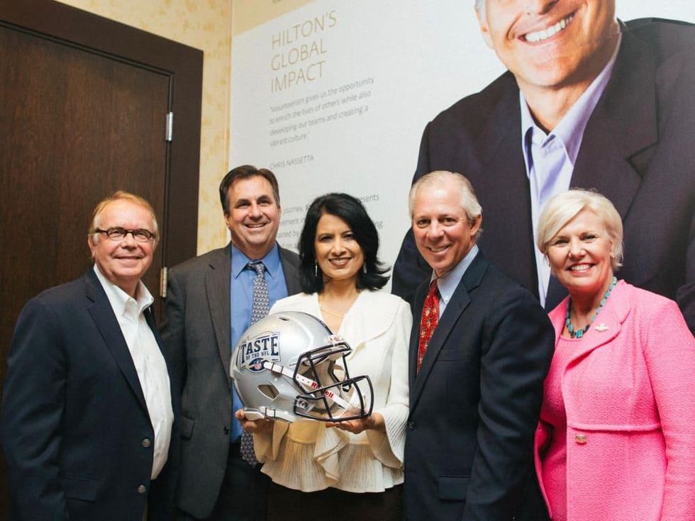 Wayne Kostroski, Brian Greene, Renu Khator, Robert C. Robbins, M.D, Sallie Sargent