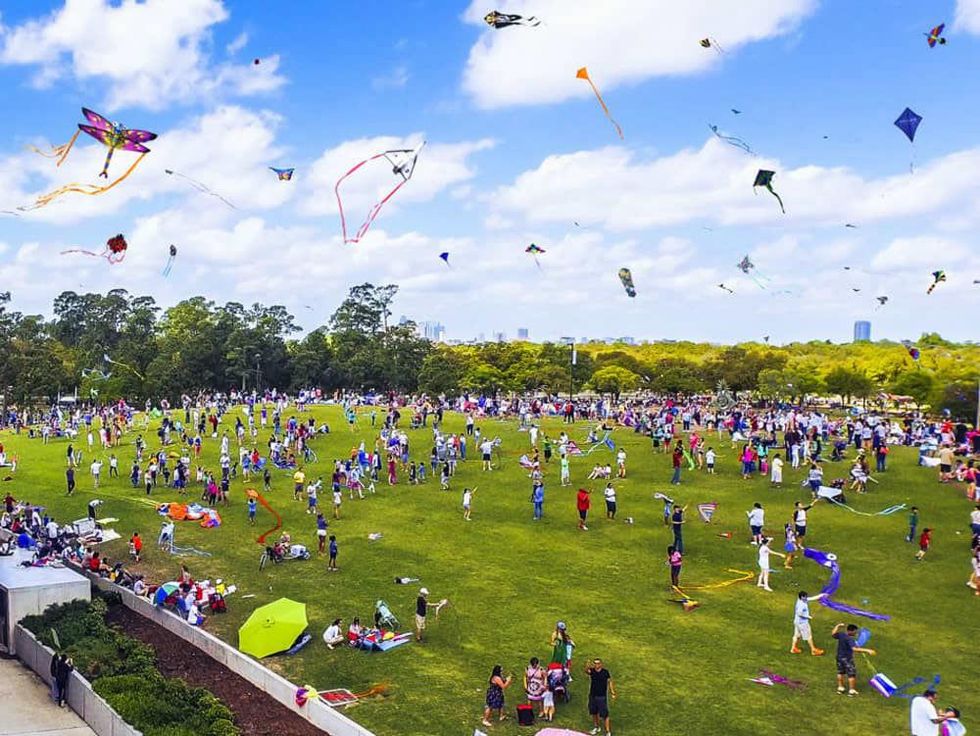 Weekend events kites flying Hermann Park