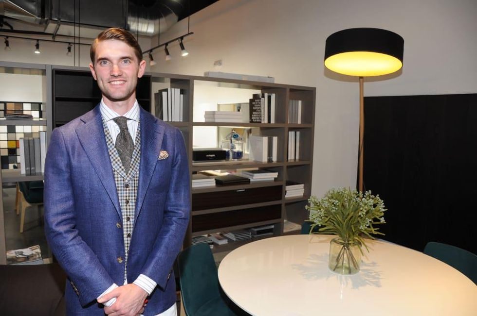 West Ave Destination Design, Neal Hamil model wearing SuitSupply suit