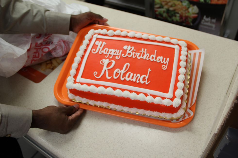 Whataburger Roland Maldonado birthday cake