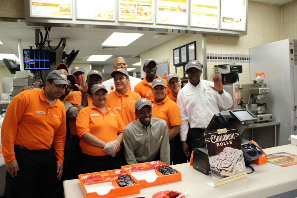 Whataburger staff at Roland Maldonado's birthday party